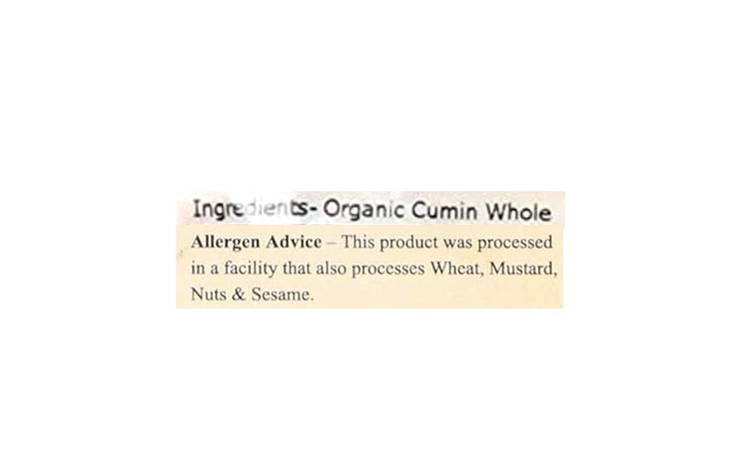 Elworld Organic Cumin Whole    Pack  100 grams
